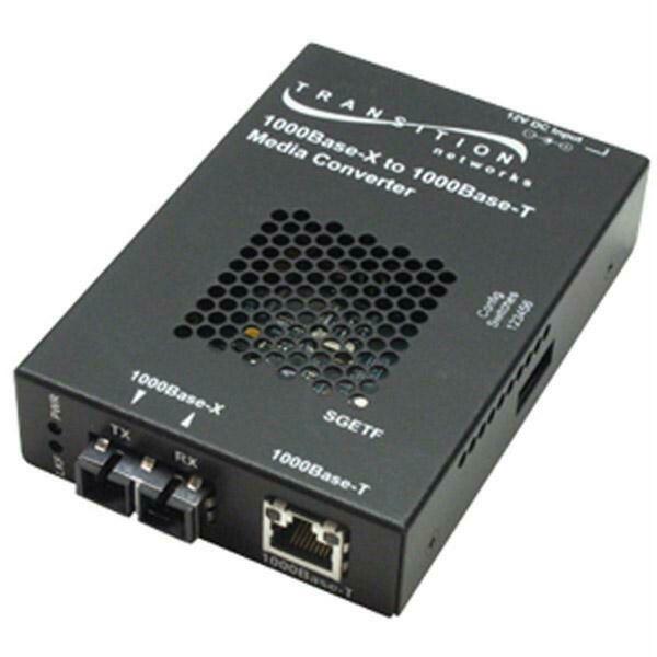 Transition Networks Gigabit Ethernet Stand-Alone Media Converter SGETF1013-110-NA